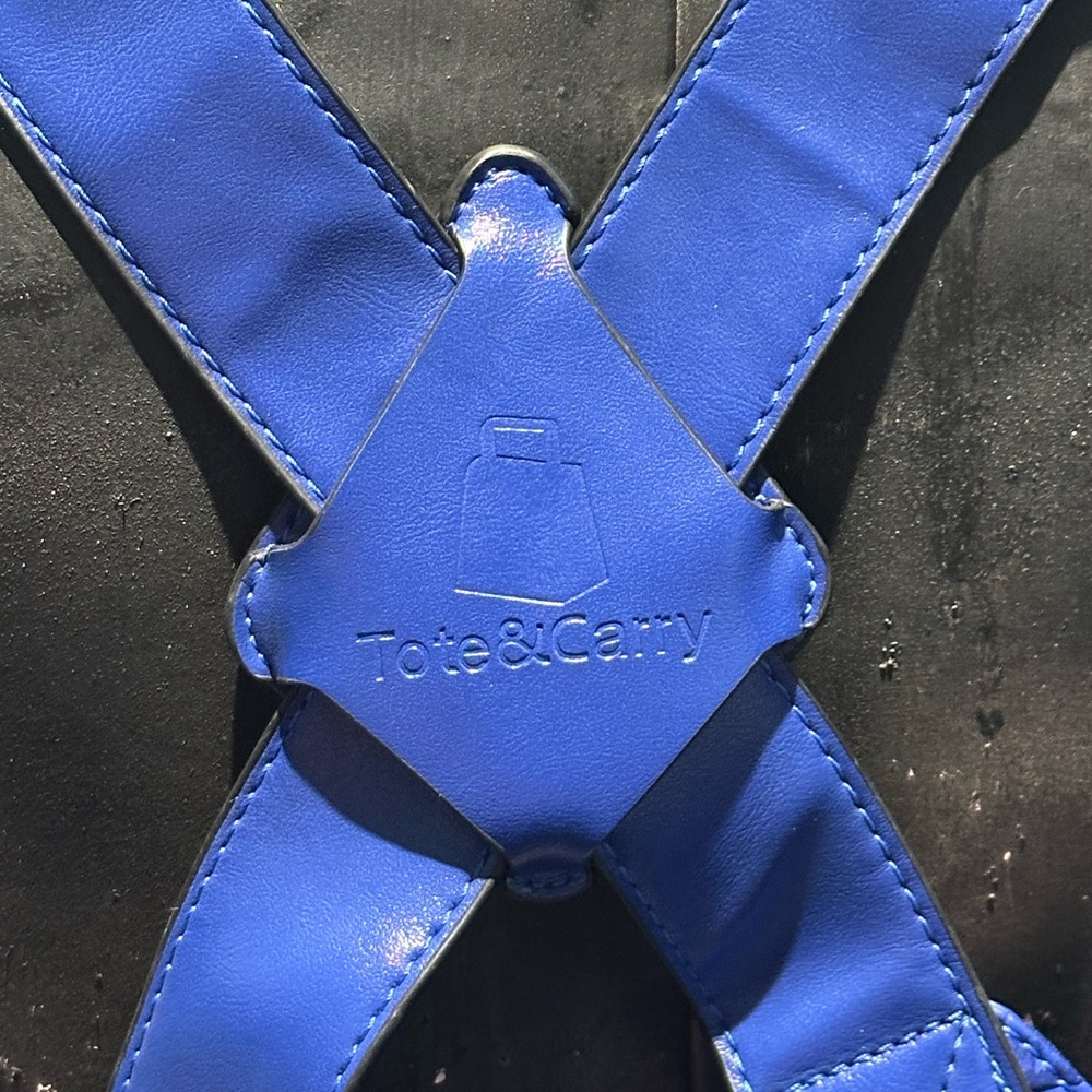 TACTICAL LEATHER VEST IN ROYAL BLUE - Picture 6 of 12